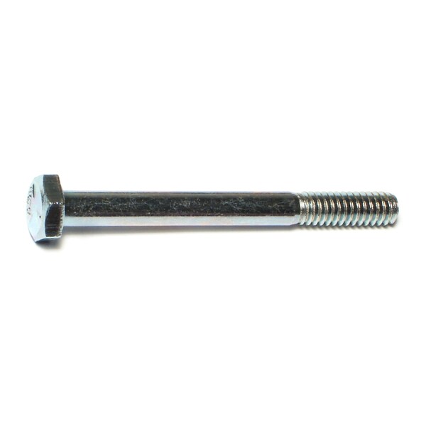 Midwest Fastener Grade 5, 1/4"-20 Hex Head Cap Screw, Zinc Plated Steel, 2-1/2 in L, 100 PK 00260 - main